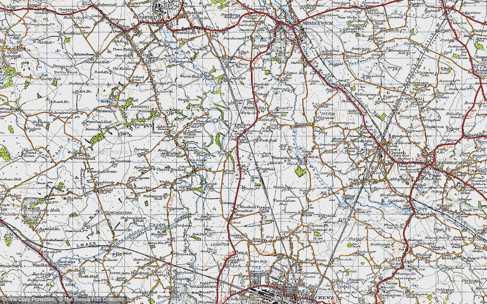 Old Map of Walley's Green, 1947 in 1947