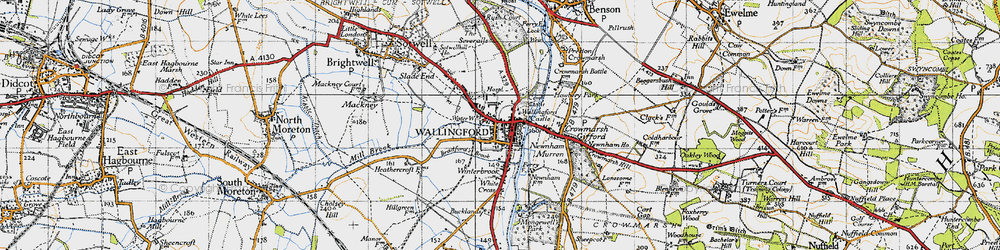 Old map of Wallingford in 1947