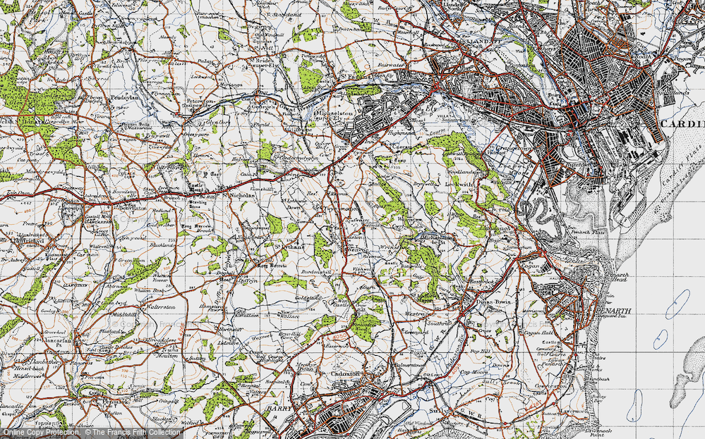 Old Map of Wallston, 1947 in 1947