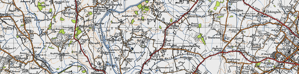 Old map of Wallsworth in 1947