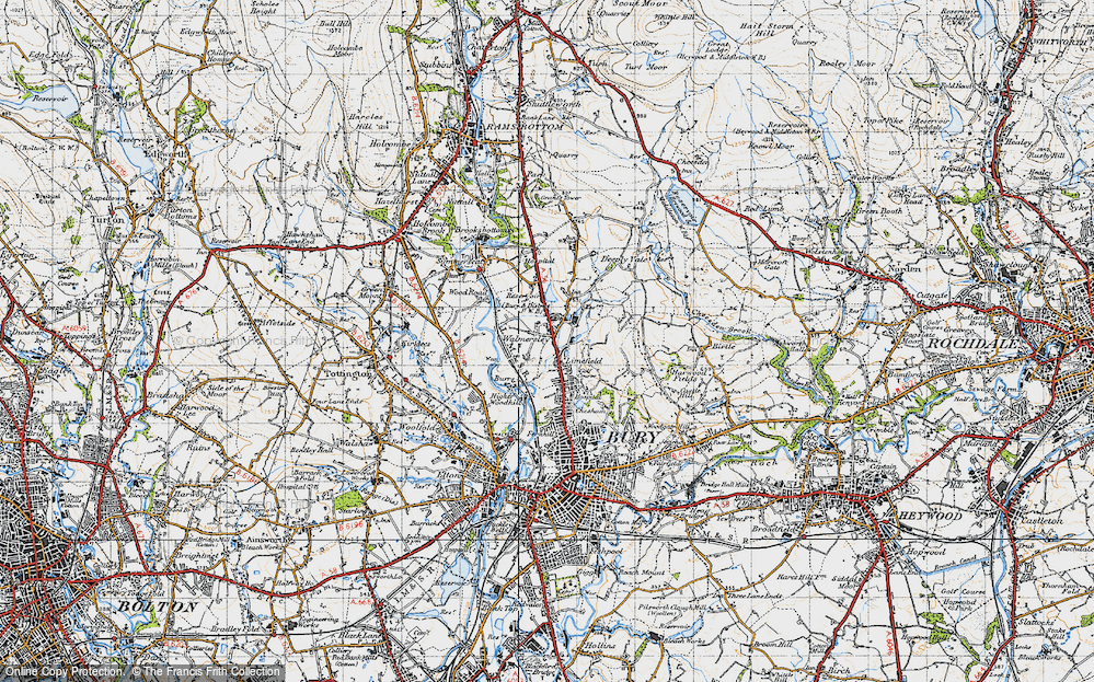Old Map of Walmersley, 1947 in 1947