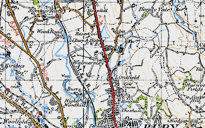 Old map of Walmersley in 1947