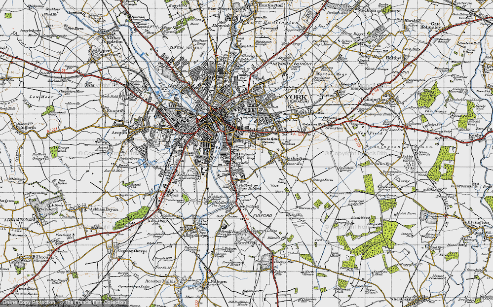 Old Map of Walmgate Stray, 1947 in 1947