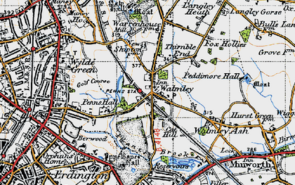 Old map of Walmley in 1946