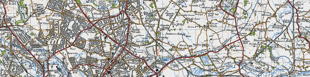 Old map of Walmley in 1946