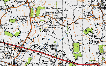 Old map of Walnuttree Green in 1946
