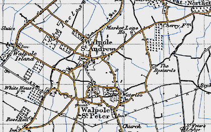 Old map of Walpole St Andrew in 1946