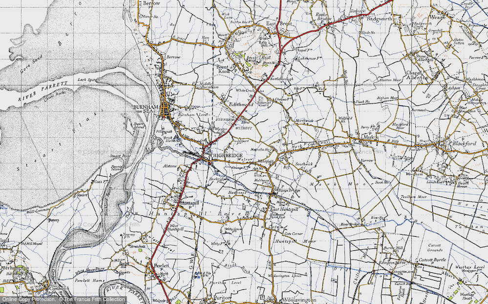 Old Map of Walrow, 1946 in 1946
