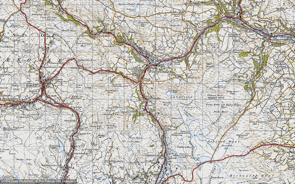 Old Map of Walsden, 1947 in 1947