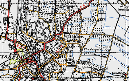 Old map of Walsoken in 1946