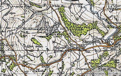 Old map of Walson in 1947