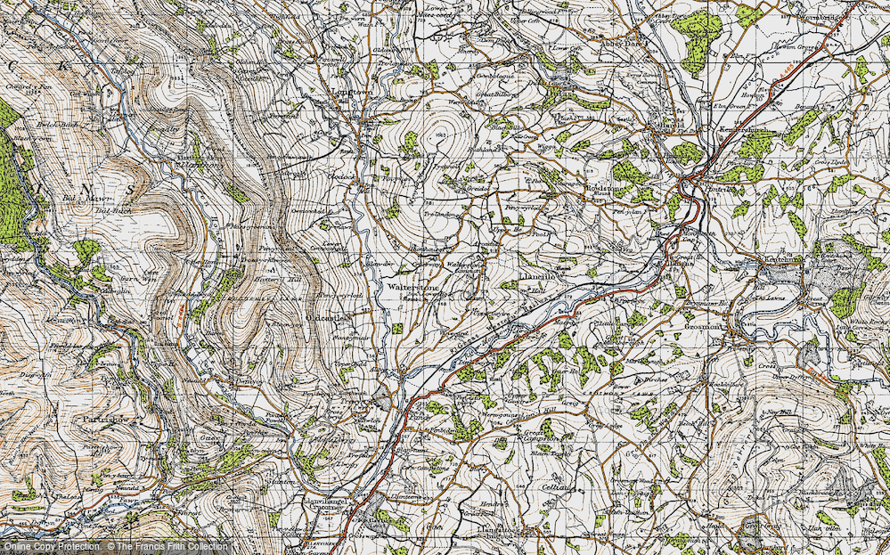 Old Map of Walterstone, 1947 in 1947