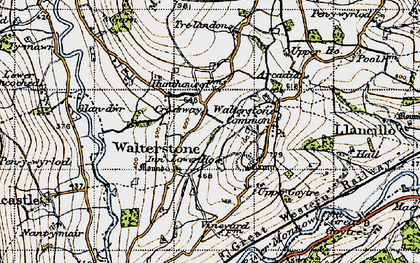 Old map of Walterstone in 1947