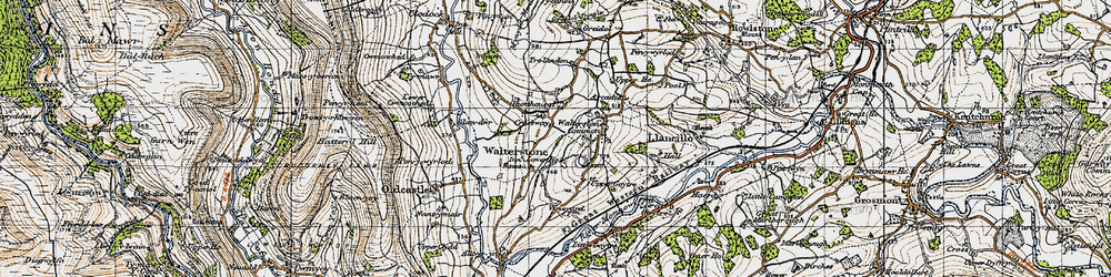 Old map of Walterstone in 1947