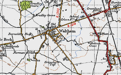 Old map of Waltham in 1946