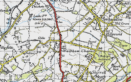 Old map of Waltham Chase in 1945
