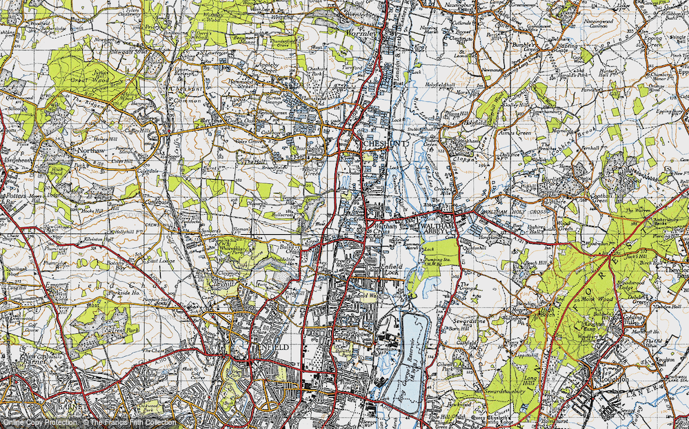 Old Map of Waltham Cross, 1946 in 1946
