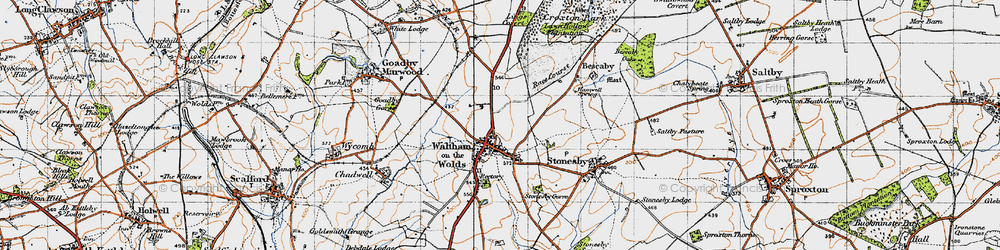 Old map of Lings Covert in 1946