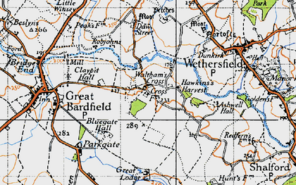 Old map of Ashwell Hall in 1945
