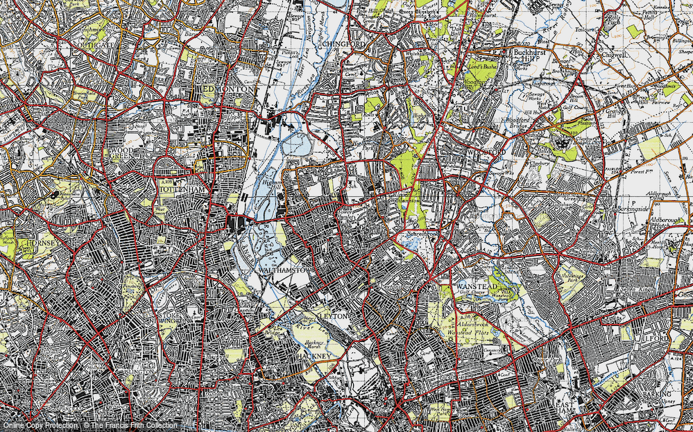 Old Map of Walthamstow, 1946 in 1946