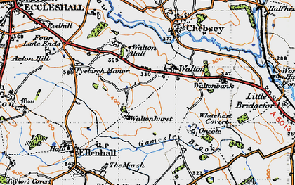Old map of Walton in 1946