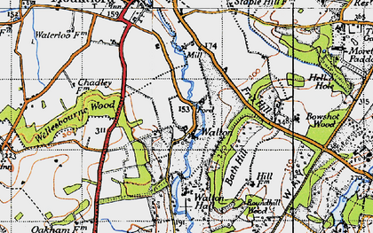 Old map of Bath Hill in 1946