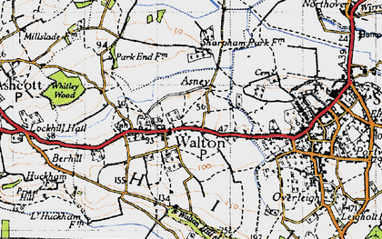 Old map of Walton in 1946