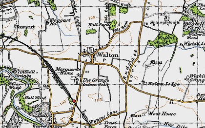 Old map of Walton in 1947