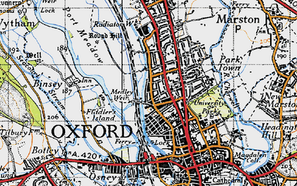 Old map of Walton Manor in 1946