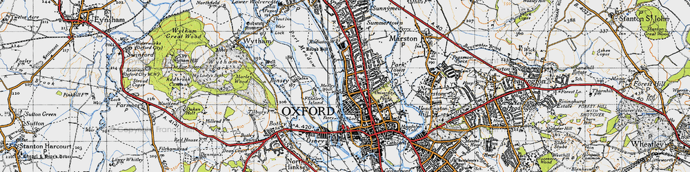 Old map of Walton Manor in 1946