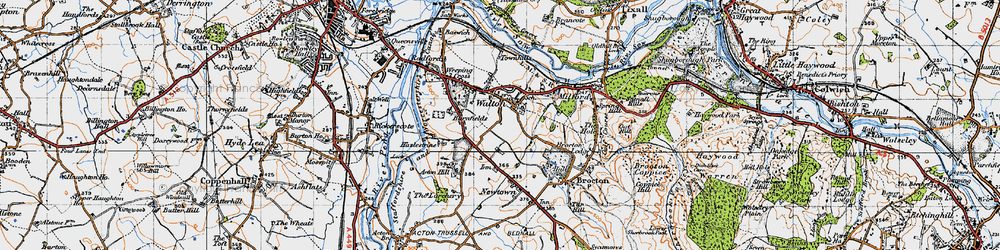 Old map of Walton-on-the-Hill in 1946