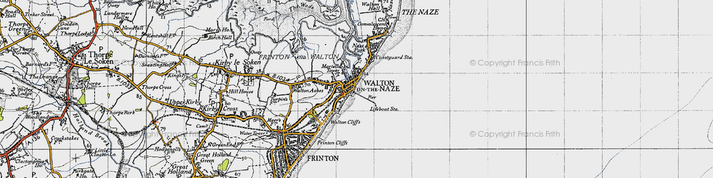 Old map of Walton-On-The-Naze in 1946