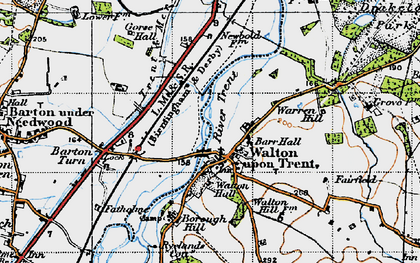 Old map of Borough Hill in 1946