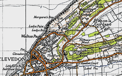 Old map of Walton St Mary in 1946