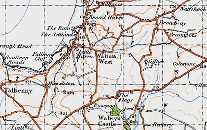 Old map of Walton West in 1946