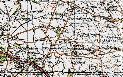Old map of Walwen in 1947