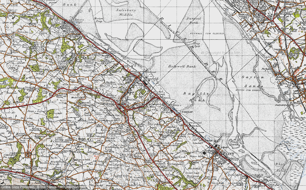 Old Map of Walwen, 1947 in 1947