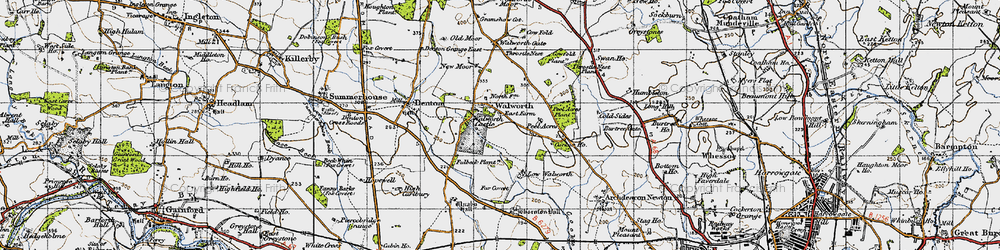 Old map of Walworth in 1947