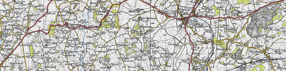 Old map of Broad Oak in 1945