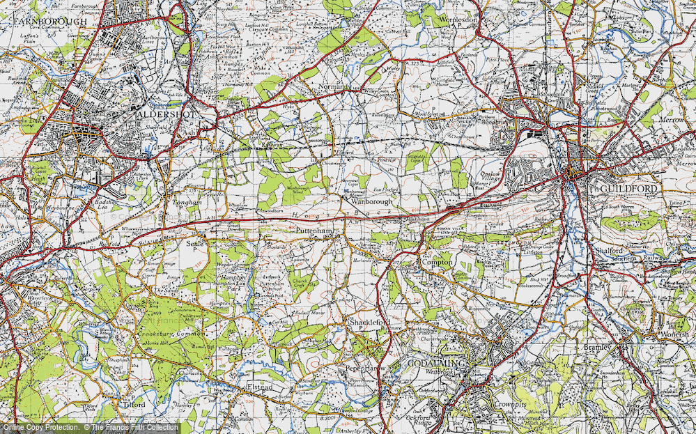Old Map of Wanborough, 1940 in 1940