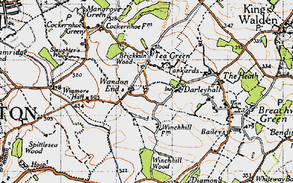 Old map of Wandon End in 1946