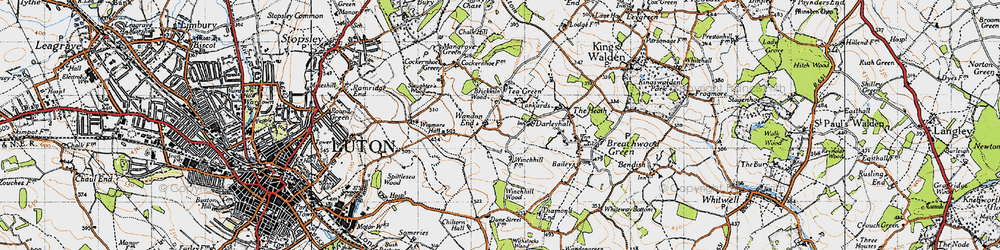 Old map of Wandon End in 1946