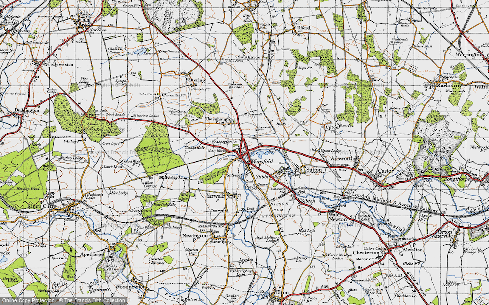 Old Map of Wansford, 1946 in 1946