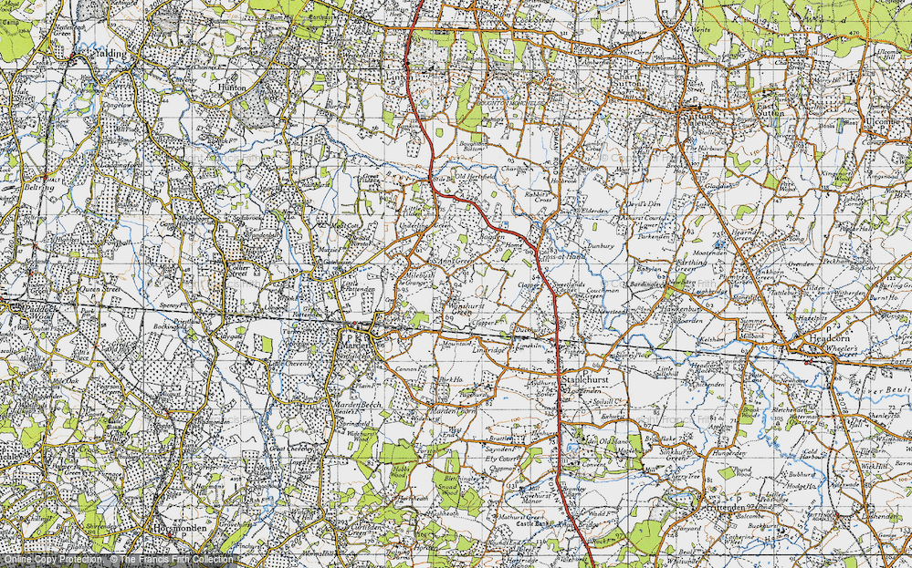 Old Map of Wanshurst Green, 1940 in 1940