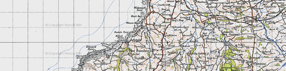 Old map of Wanson in 1946