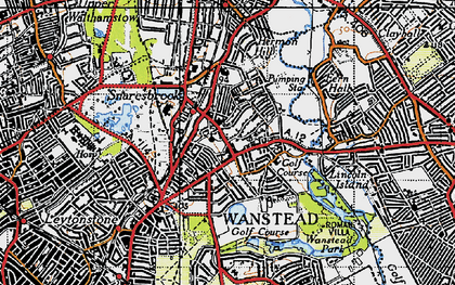 Old map of Wanstead in 1946