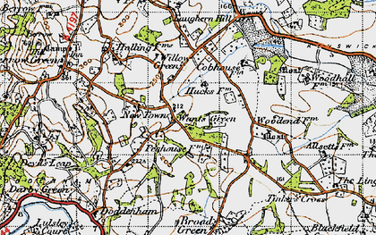 Old map of Wants Green in 1947