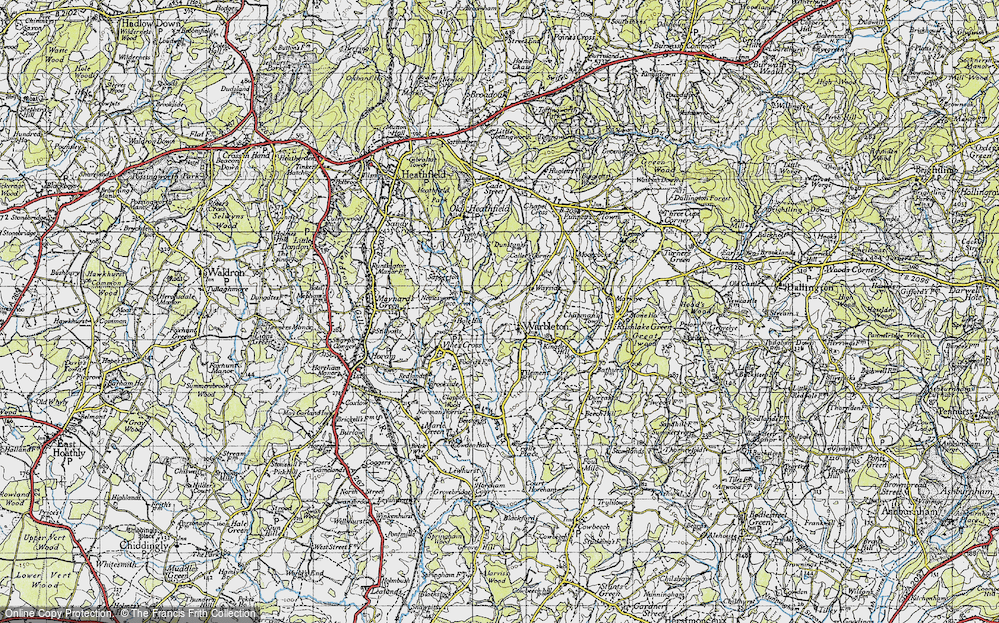Old Map of Warbleton, 1940 in 1940