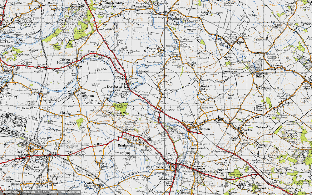 Old Map of Warborough, 1947 in 1947