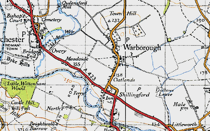 Old map of Warborough in 1947